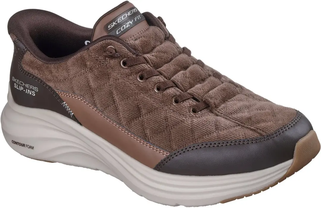 Skechers Contour Foam Cordelux Heren Instappers - Bruin - afbeelding 2 van 6