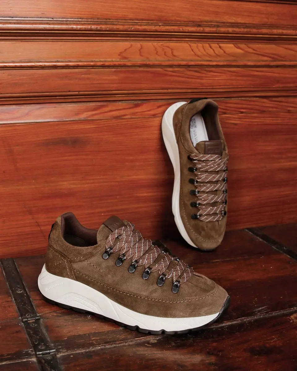 VIA VAI Owen Spencer Heren Sneakers - Suède - Bruin - afbeelding 5 van 6