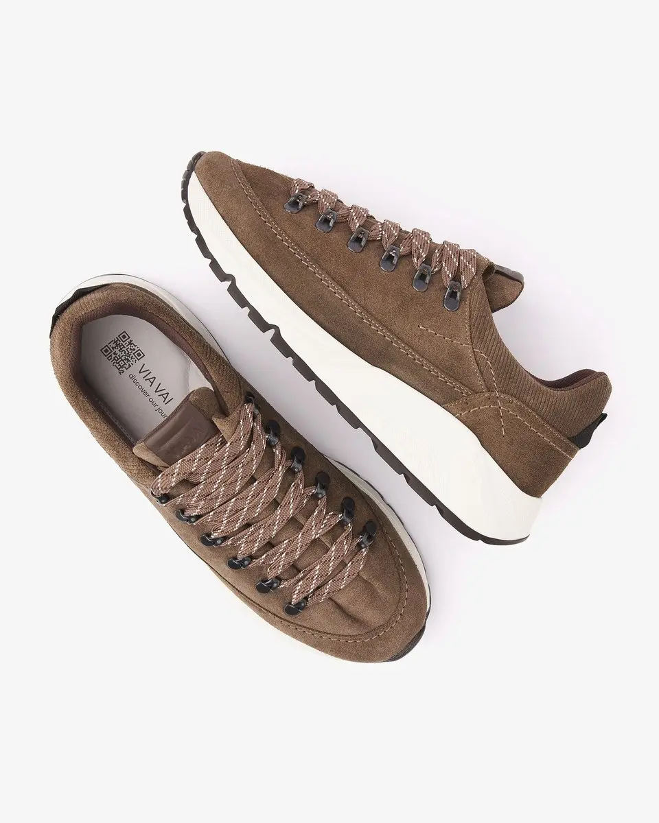 VIA VAI Owen Spencer Heren Sneakers - Suède - Bruin - afbeelding 3 van 6