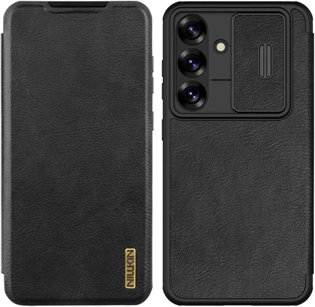 Nillkin Qin Pro Hoesje Samsung Galaxy A56 - Book Case Zwart