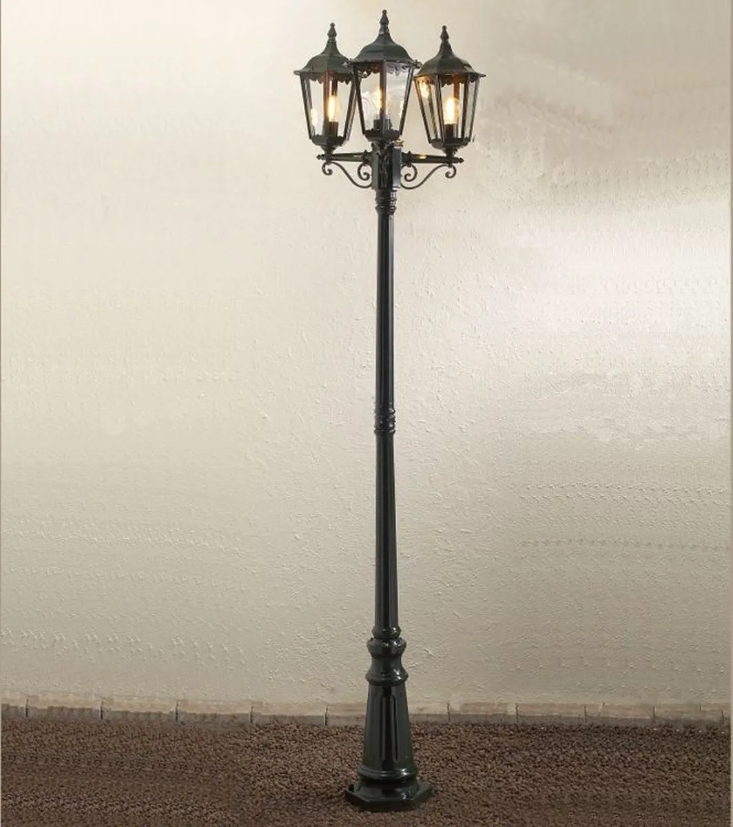 Konstsmide Firenze 3-lichts Staande Lamp 220cm - Groen - afbeelding 6 van 6