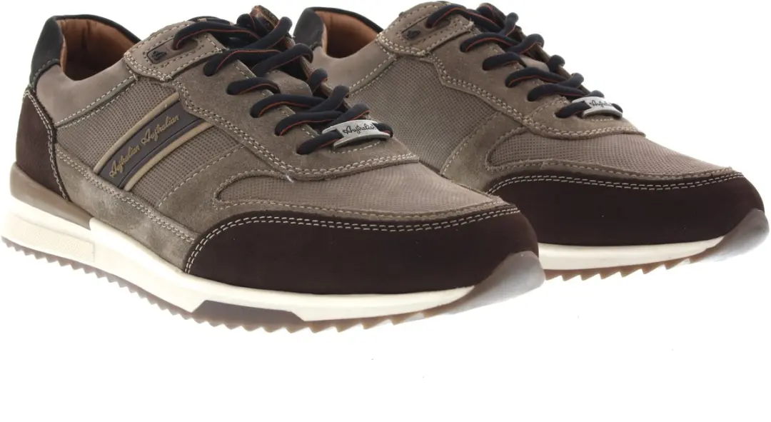 Australian Filmon Leren Sneakers Heren - Taupe - afbeelding 3 van 6