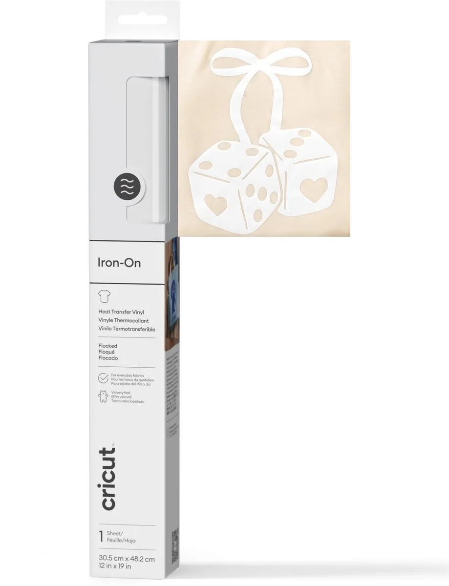Cricut Flock Iron-On Wit 30,5x48,3cm