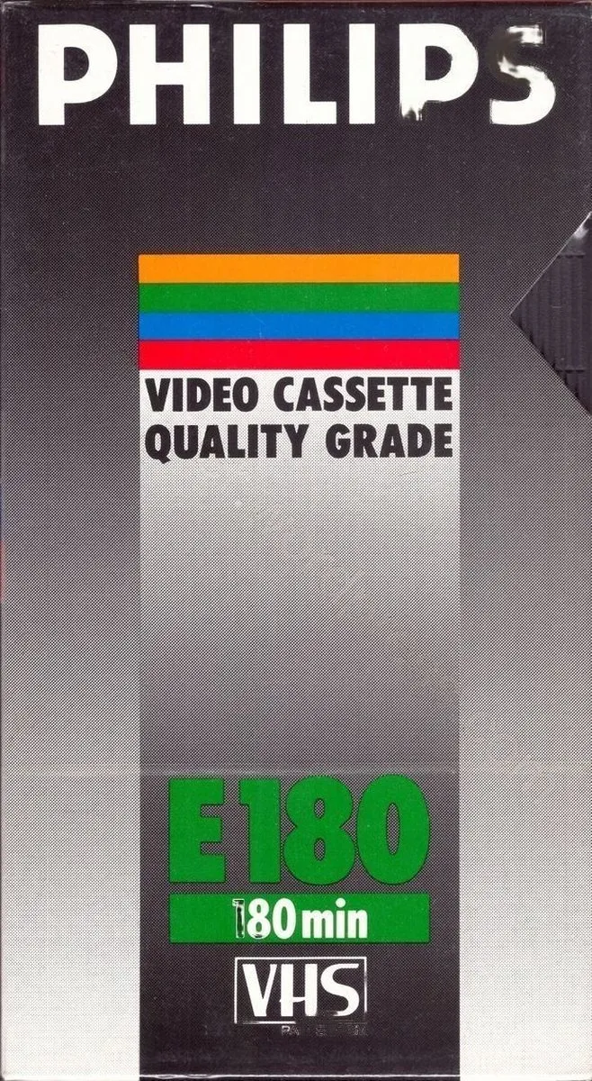 Philips VHS HG E-180 Videoband 180 min - Zwart