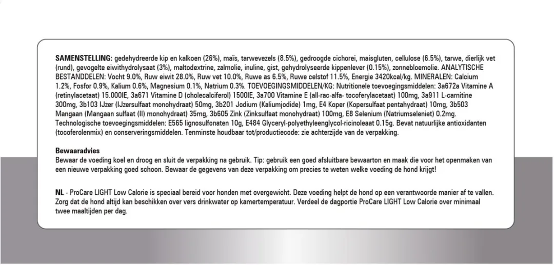 Prins ProCare Light Low Calorie 3kg