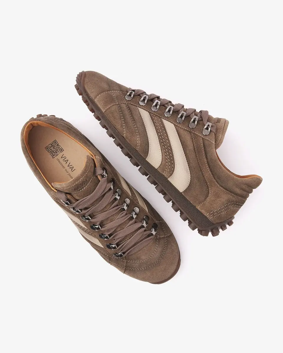 VIA VAI Jack Nathan Sneakers Heren - Leer/Suède - Bruin - 44 - afbeelding 3 van 6