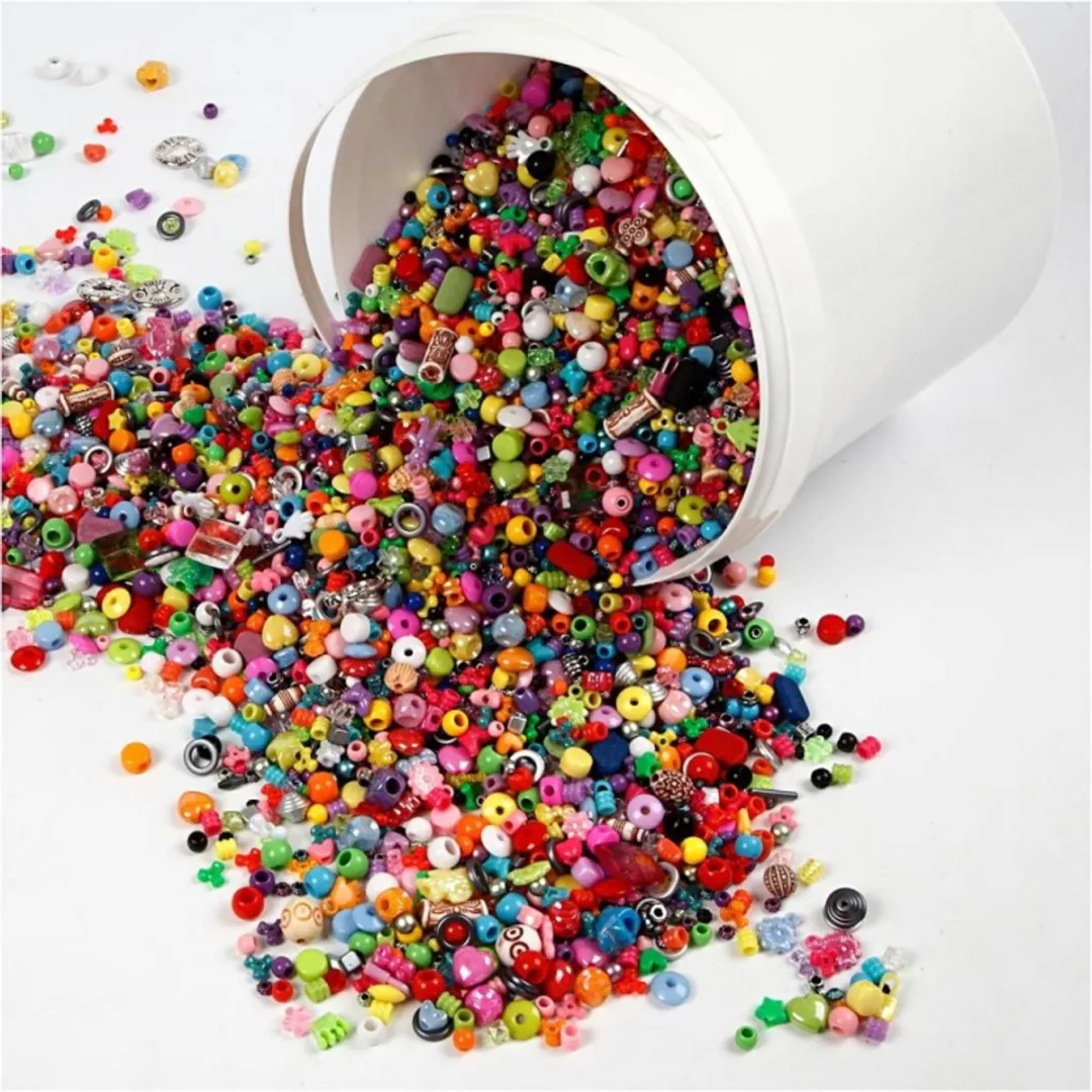 Creativ Company Plastic Kralen Emmer 6-20mm - 8100 Stuks