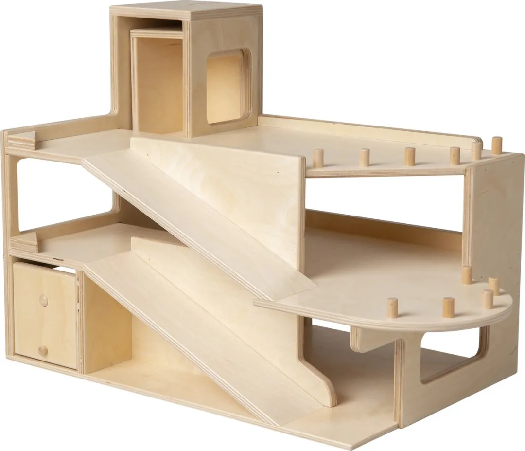Van Dijk Toys Houten Speelgoedgarage 2-Verdiepingen