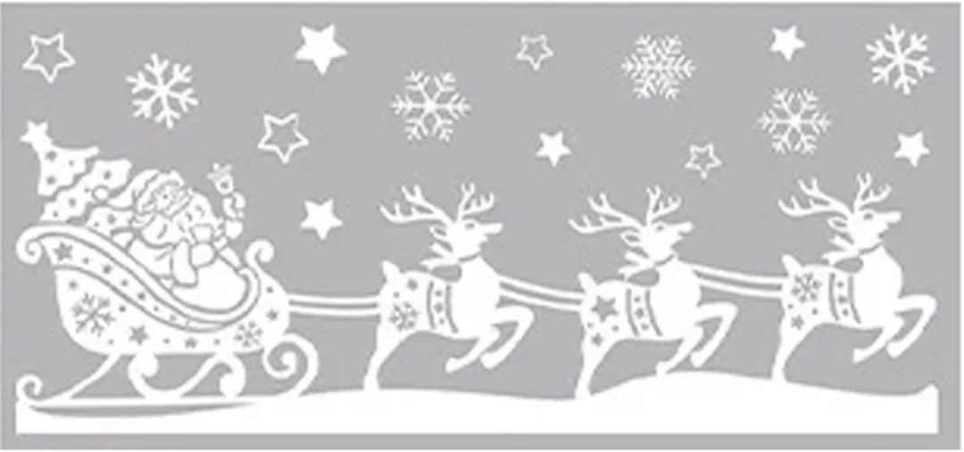 Anna's Collection Kerst Raamstickers Rendieren met Slee