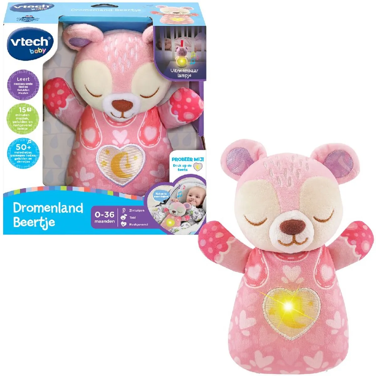 VTech Baby Dromenland Beertje 80-539852 - Roze
