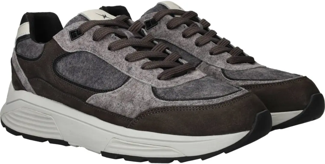 Heren Veterschoenen Xsensible Manhattan Darkgrey Combi H Antraciet - Maat 43 - afbeelding 2 van 6
