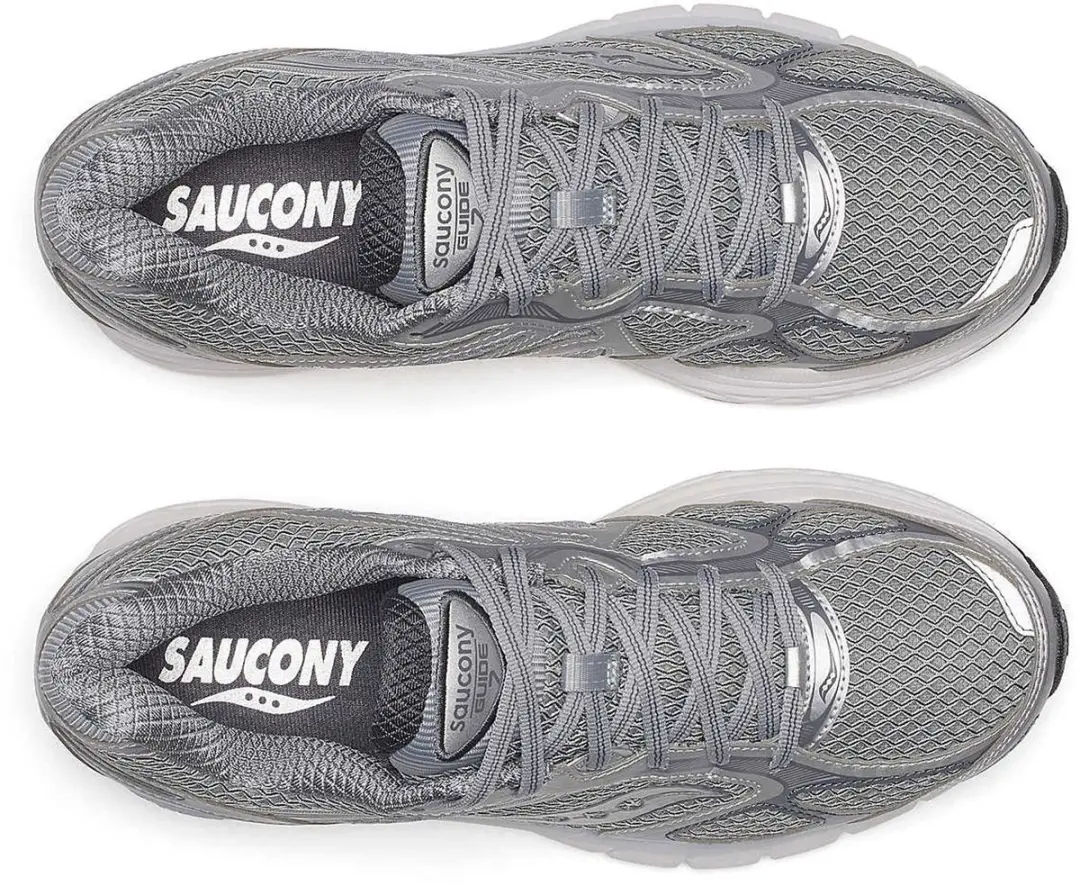 Saucony Guide 7 Sneakers - Grijs/Zilver/Wit - afbeelding 2 van 6