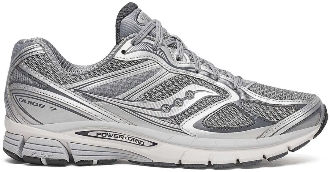 Saucony Guide 7 Sneakers - Grijs/Zilver/Wit - afbeelding 4 van 6