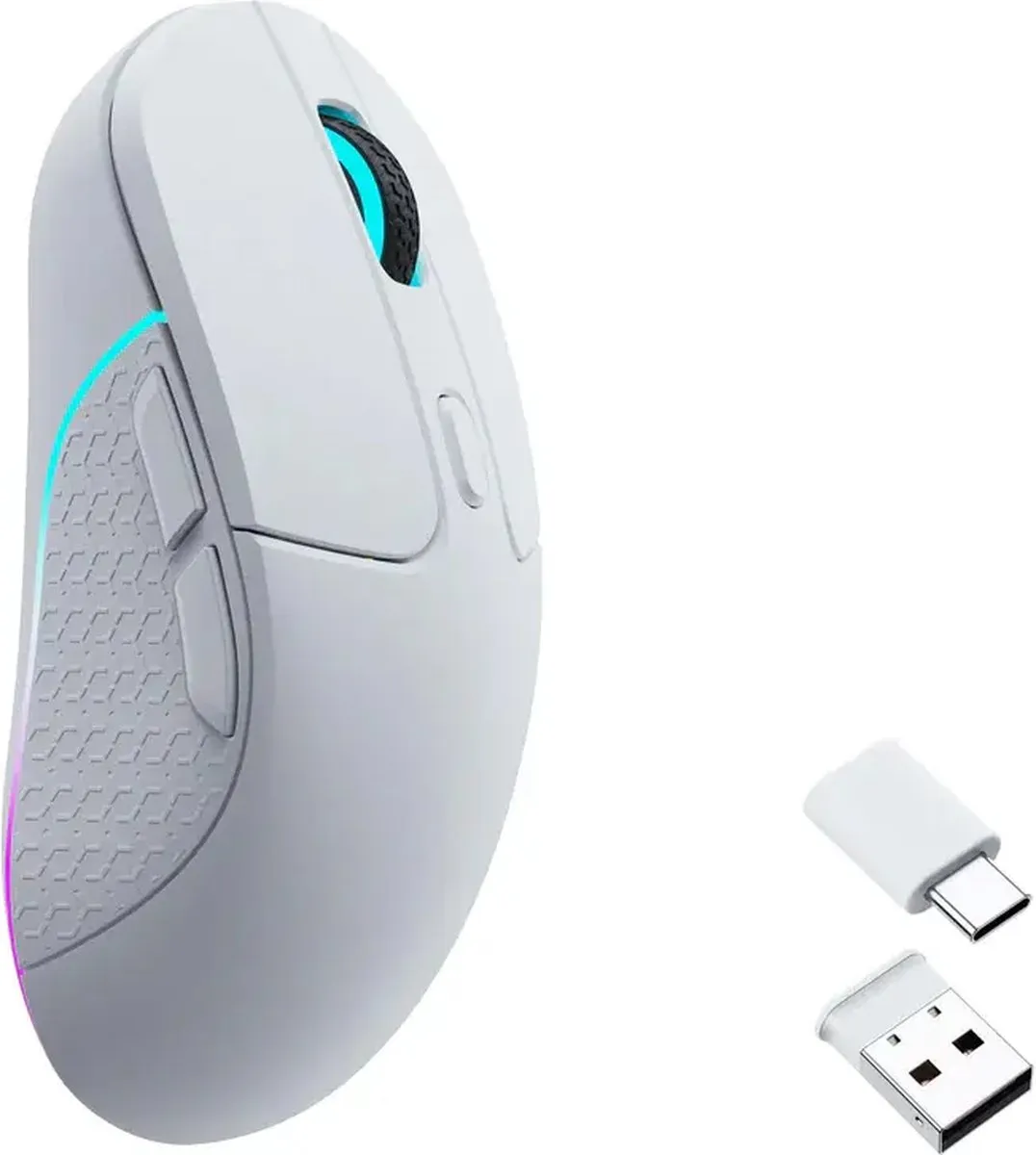 Keychron M3 M3-A3 Draadloze RGB Muis - Wit - afbeelding 6 van 6