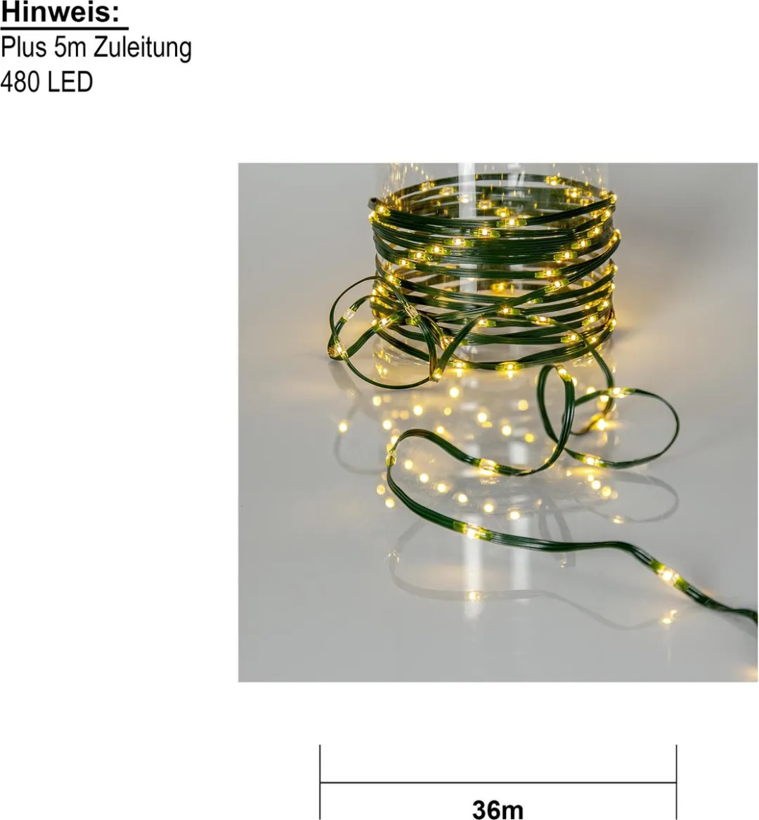 Star Trading Dew Drop Micro LED Sprookjesverlichting - 36m - Groen - afbeelding 3 van 6
