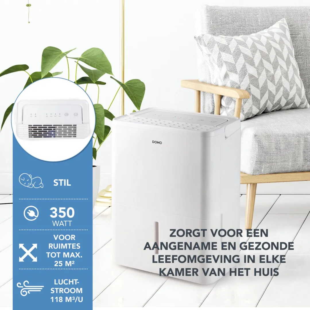 Domo DO344DH Luchtontvochtiger 25m² - Wit