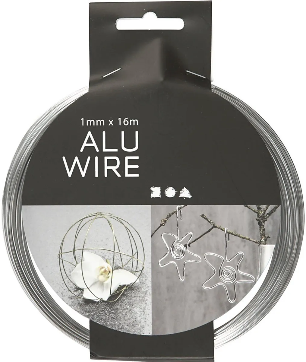 Creativ Company Alu Draad 1mm Zilver 16m