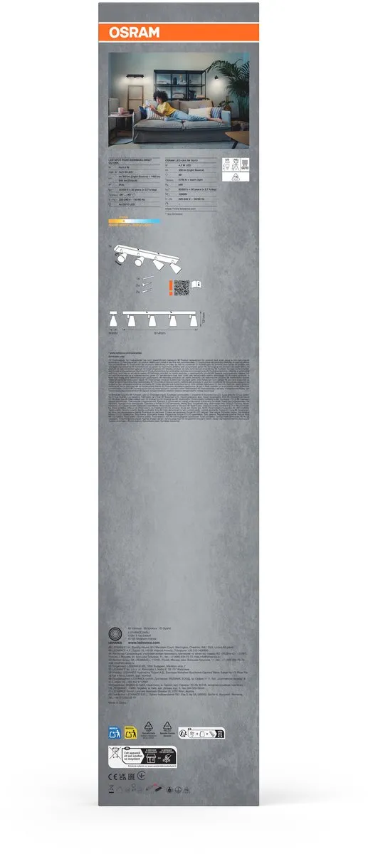 Osram LED Spot Pear Plafondspot 17,2W 840lm - Zwart - afbeelding 6 van 6