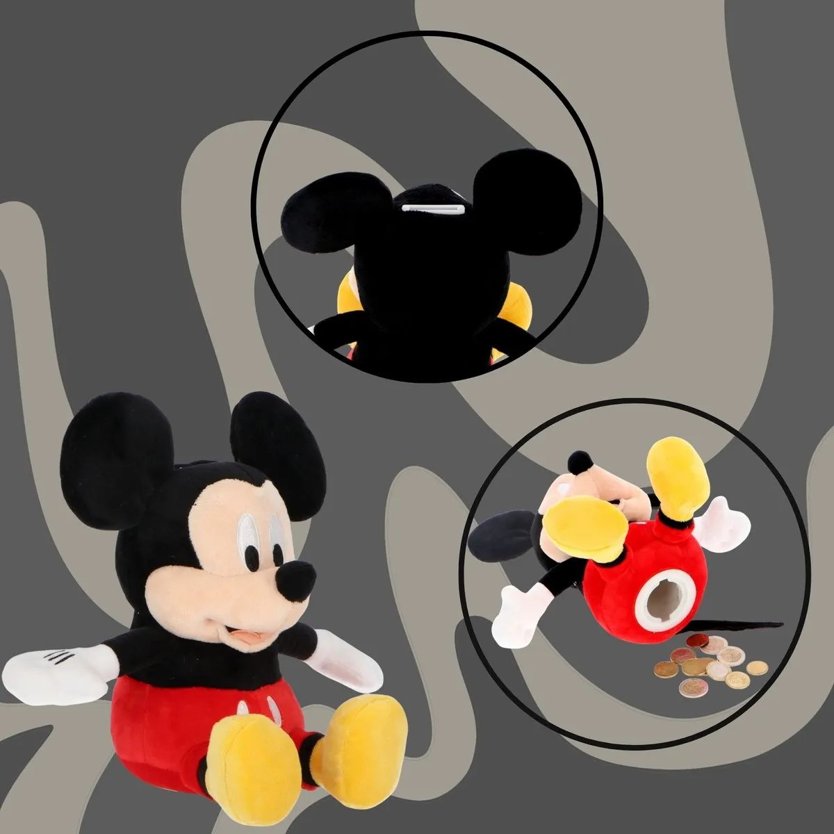 Disney Mickey Mouse Knuffel Spaarpot - 18cm - Multicolor
