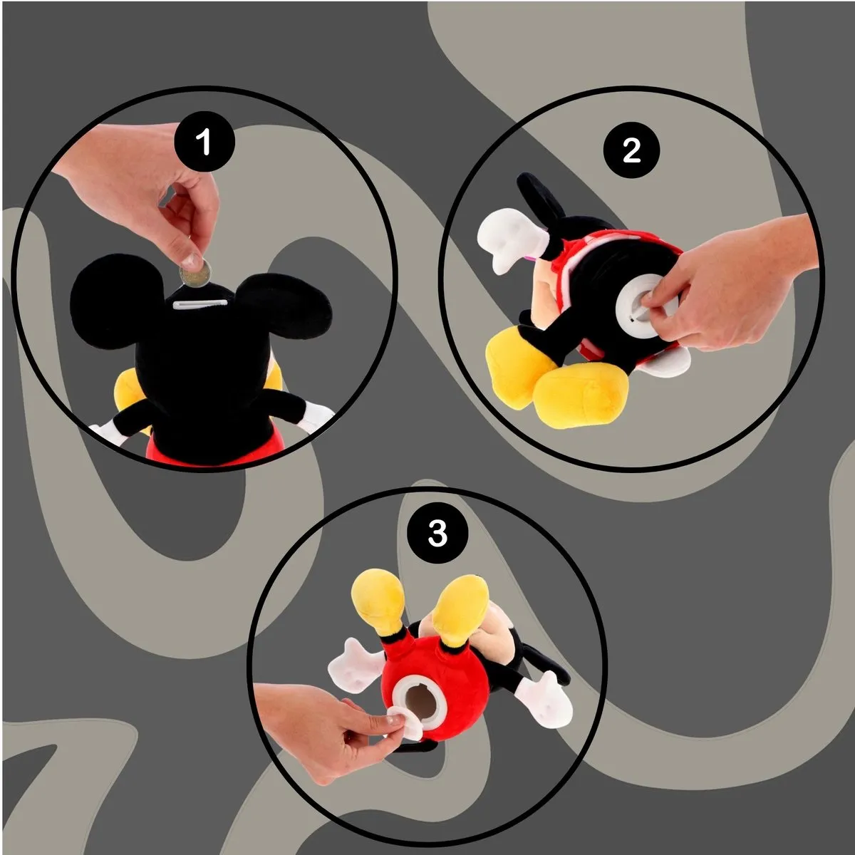 Disney Mickey Mouse Knuffel Spaarpot - 18cm - Multicolor