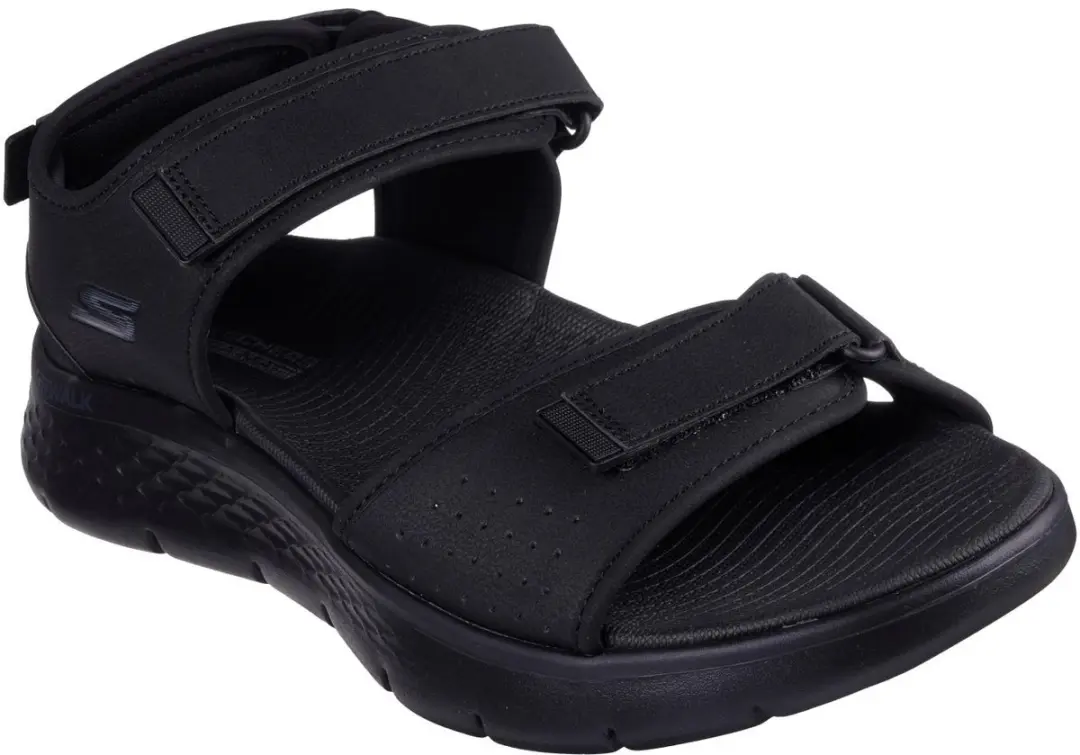 SKECHERS GO WALK FLEX SANDAL ANTIGUA BEACH, comfortbale shoes, 229205-BBK, Male,