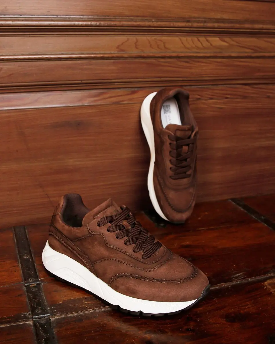 VIA VAI Heren Sneakers Nubuck - Bruin - afbeelding 5 van 6