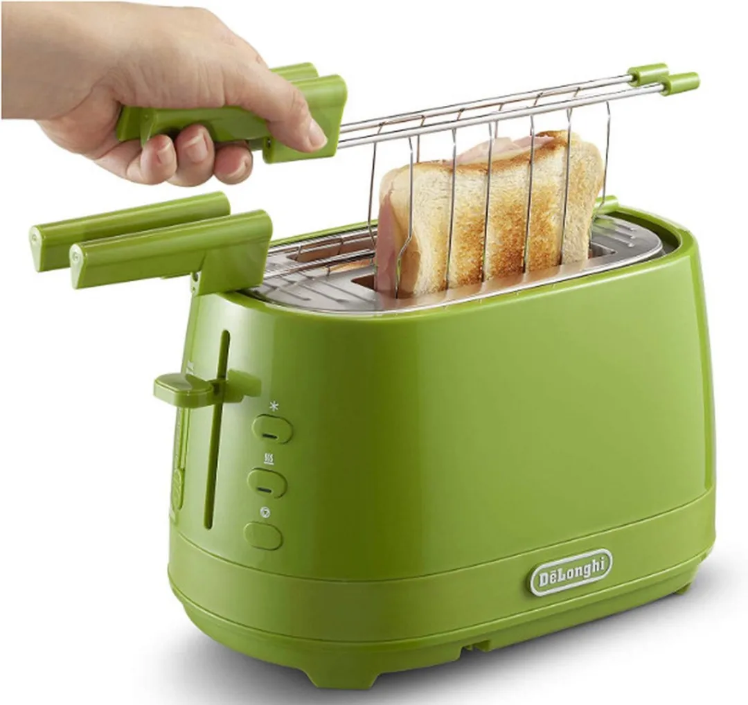 De'Longhi CTLAP2203.GR Broodrooster 2 Sneden - 550W - Groen