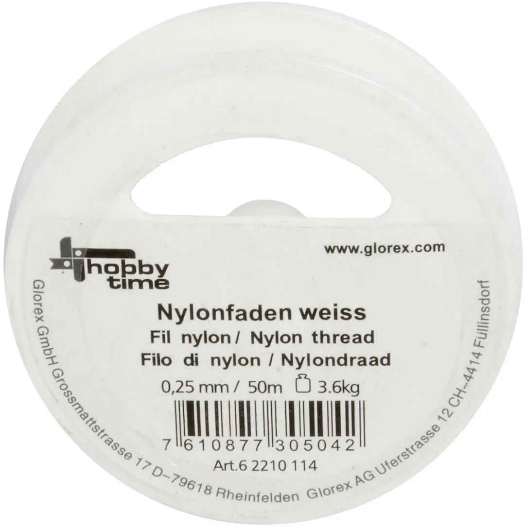 Glorex Hobby Nylon Draad Wit 0.25mm - 2x50m