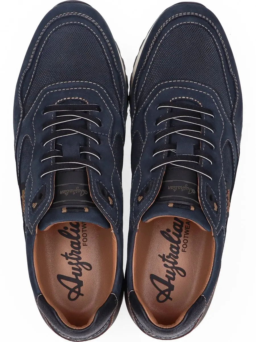 Australian Fabian Leather Sneakers - Donkerblauw - Maat 46 - afbeelding 4 van 6