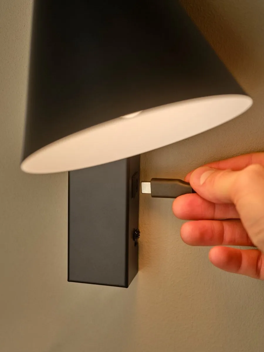 Nordlux Wilmer Wandlamp E14 - Zwart