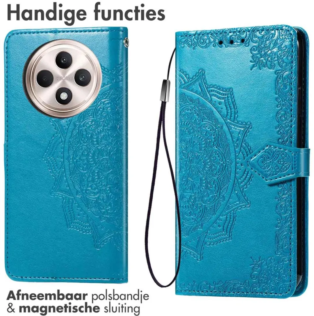 Imoshion Hoesje Oppo Reno 12F - Mandala Bookcase Turquoise