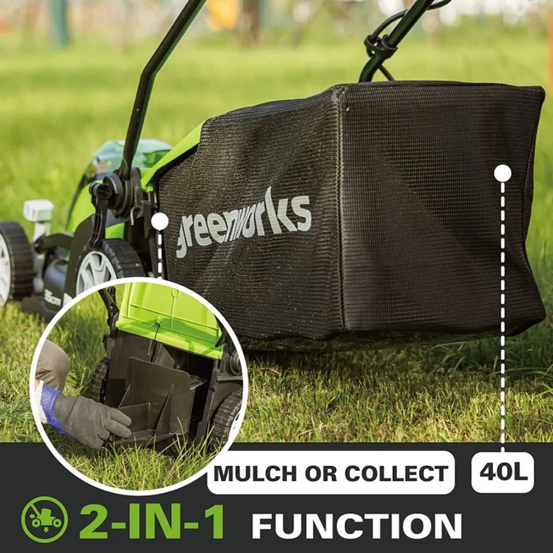 Greenworks 40V Accu Maaier - 40L Opvangbak - afbeelding 6 van 6