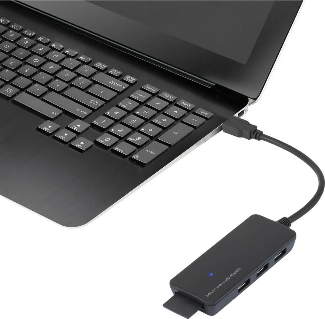 Renkforce RF-4027443 USB-hub 3 Poorten - USB 3.0 5Gbit/s - SD/Micro-SD - Zwart