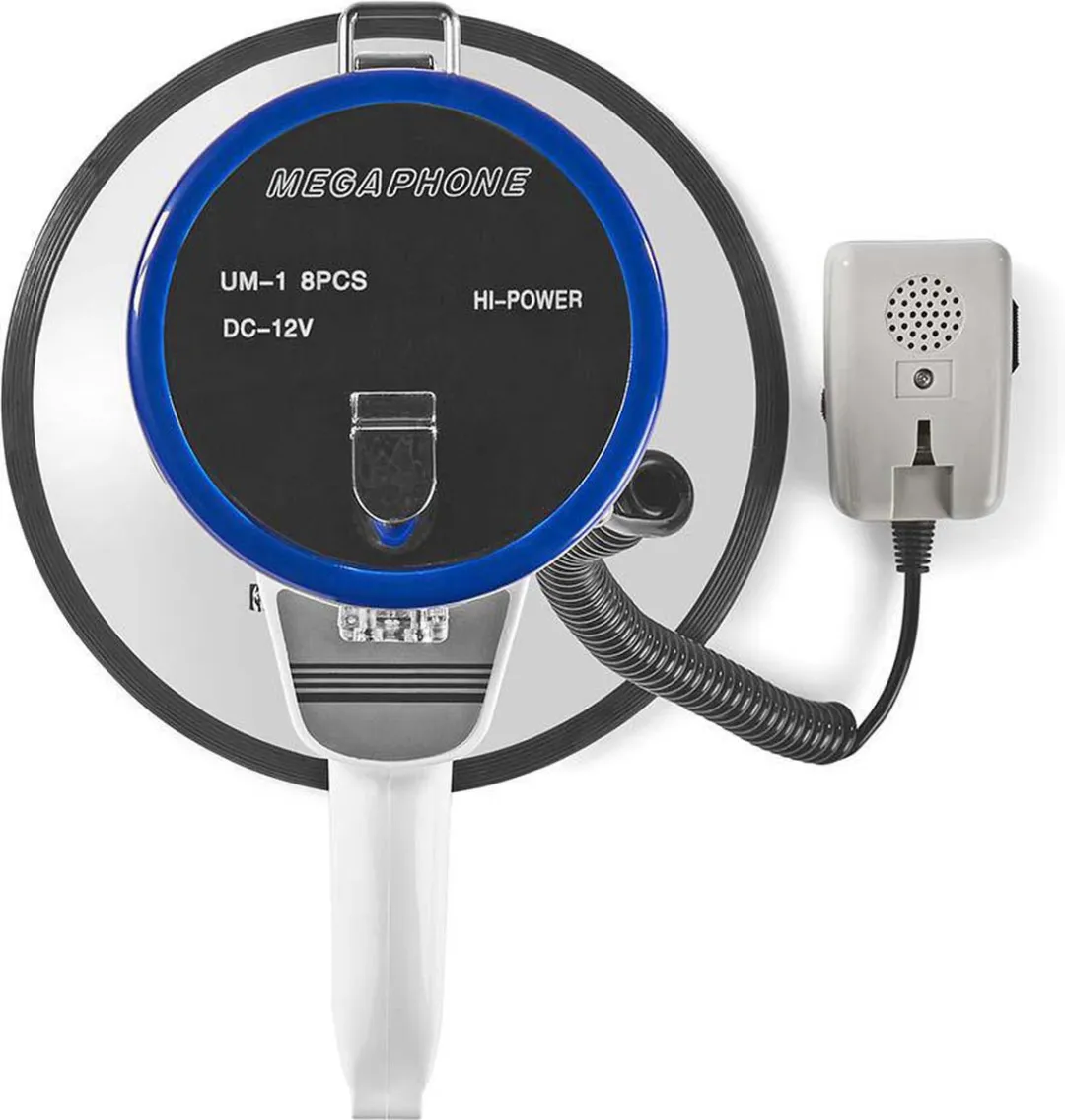 Nedis Megafoon 135dB - 1500m Bereik - Wit/Blauw
