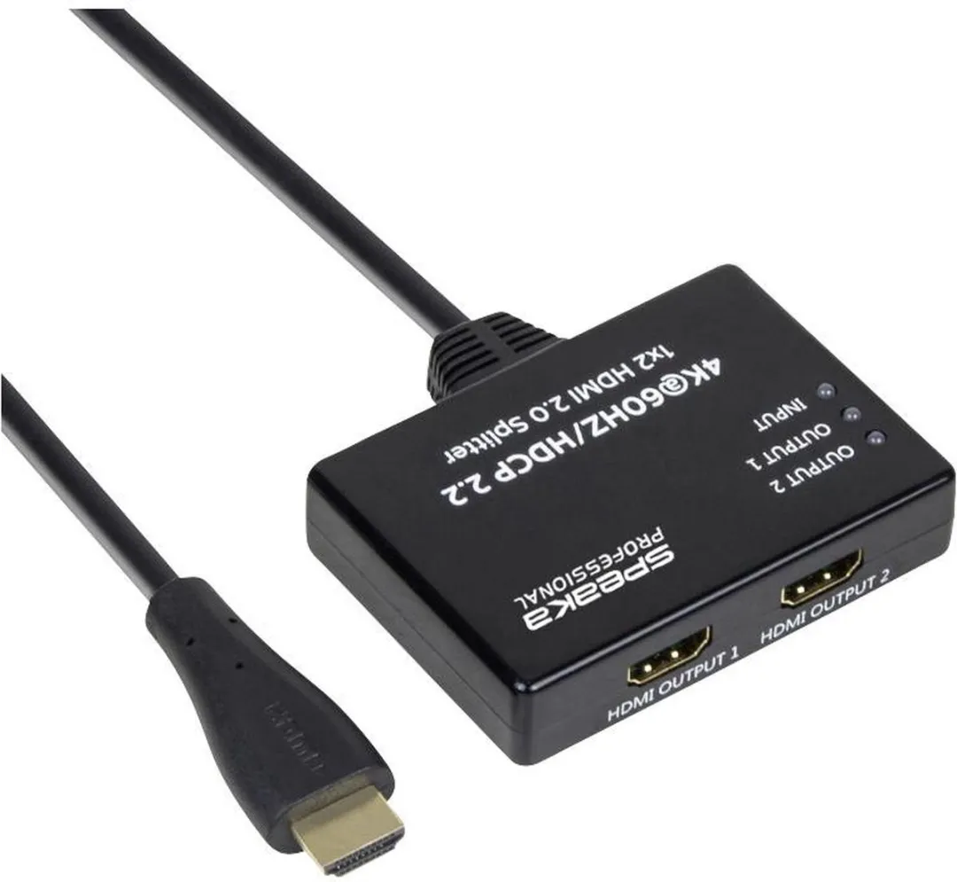 SpeaKa Professional SP-9443508 HDMI-splitter 2 poorten - Zwart - afbeelding 6 van 6