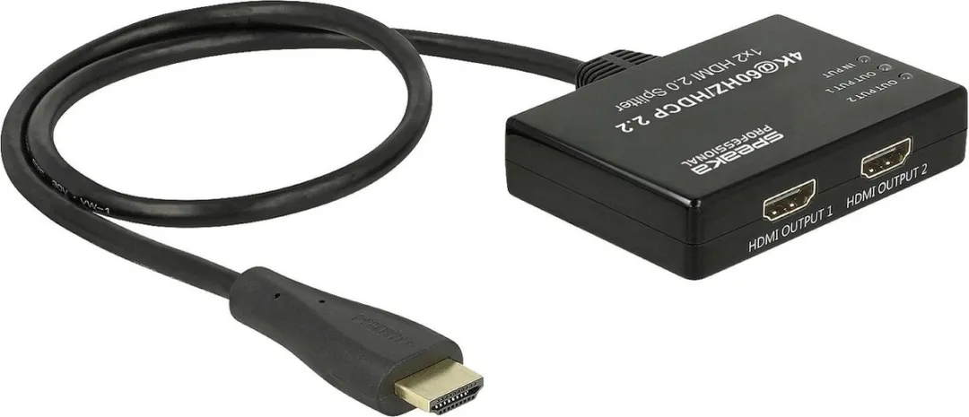 SpeaKa Professional SP-9443508 HDMI-splitter 2 poorten - Zwart