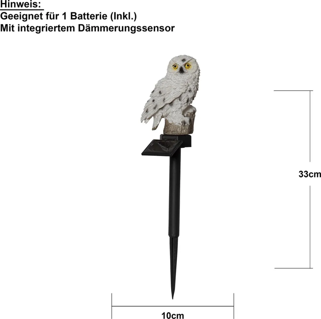 Star Trading Solar Path Light Uil - Zilver