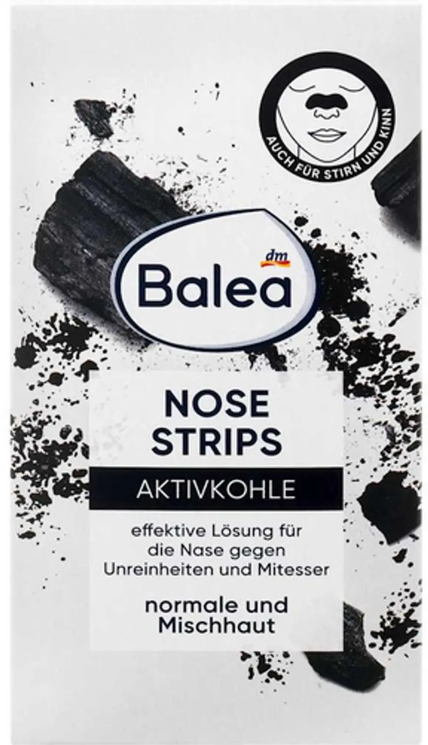 Balea neusstrips met actieve kool, 3 st