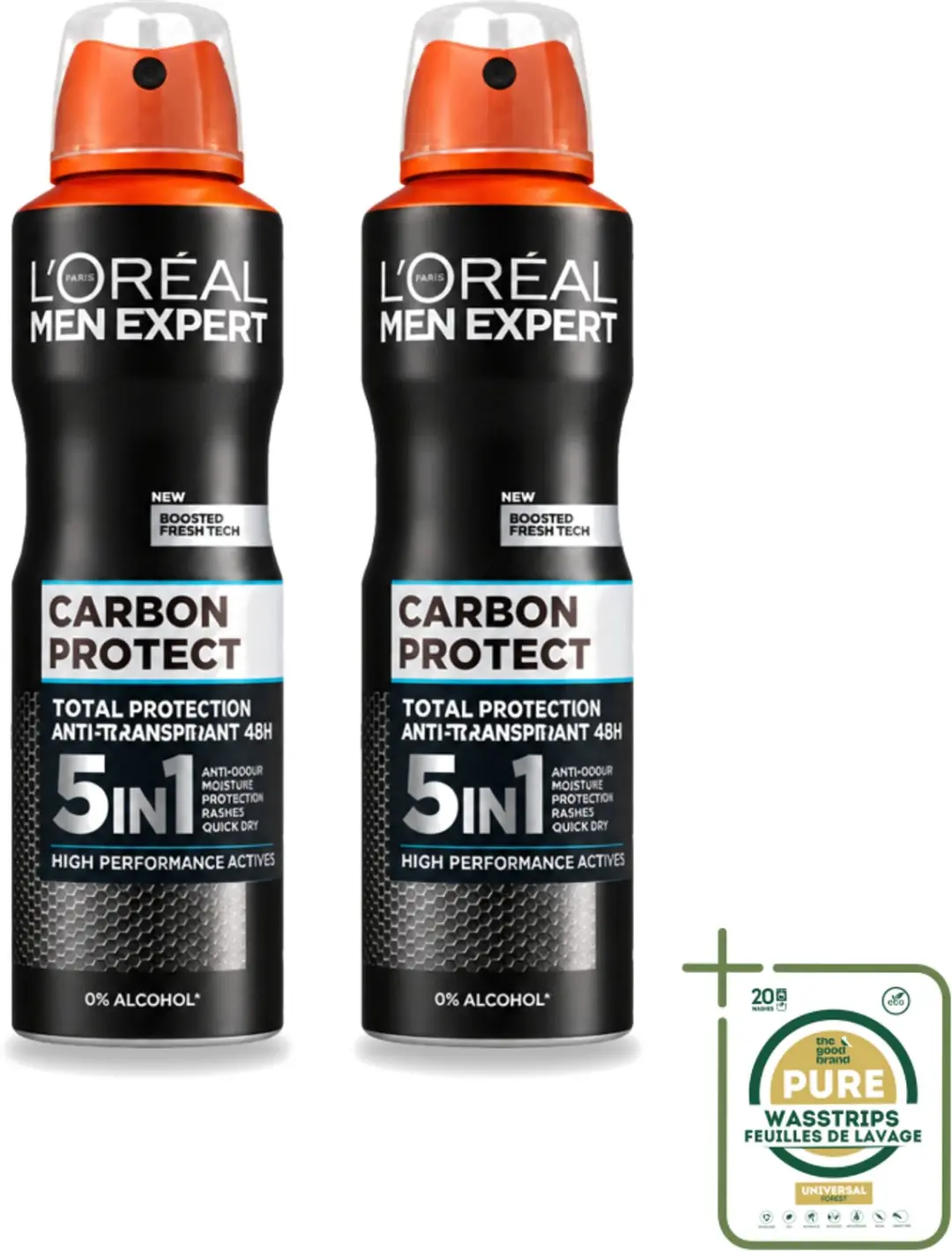 2 x L'Oréal Men Expert Carbon Protect 5-in-1