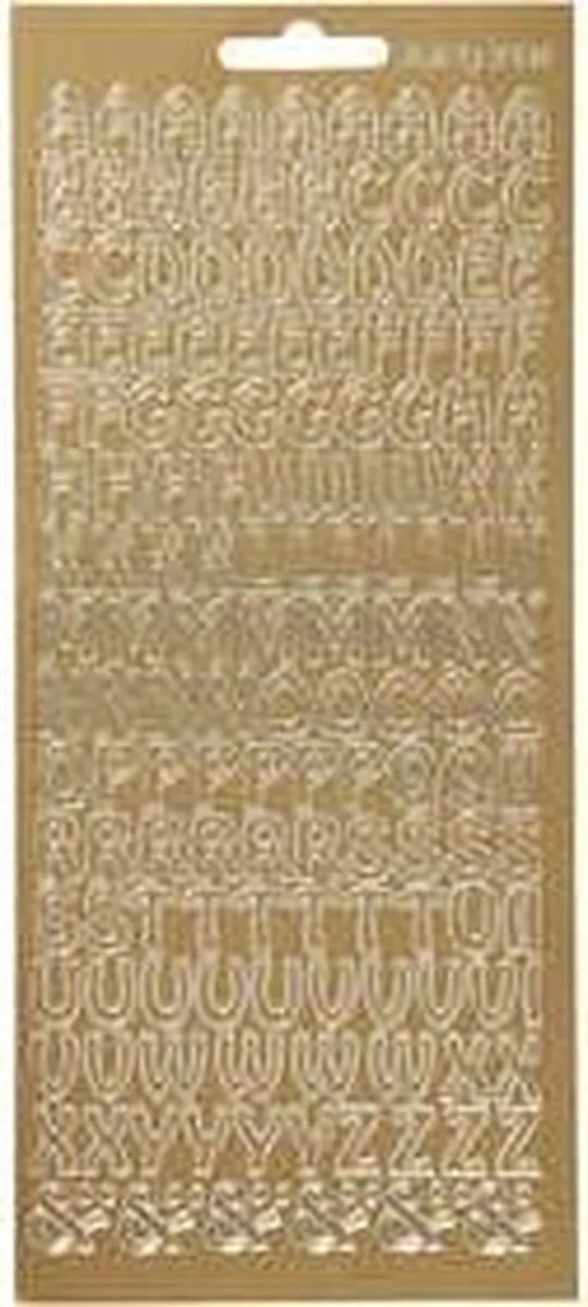 Creativ Company Alfabet Letters Stickers Goud - 160 Stuks