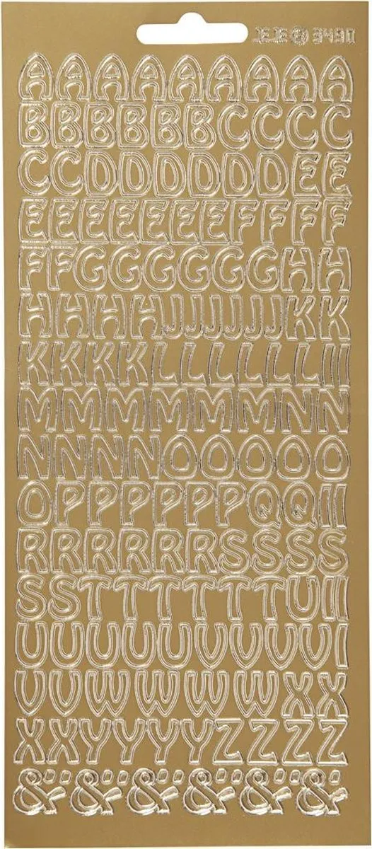 Creativ Company Alfabet Letters Stickers Goud - 160 Stuks