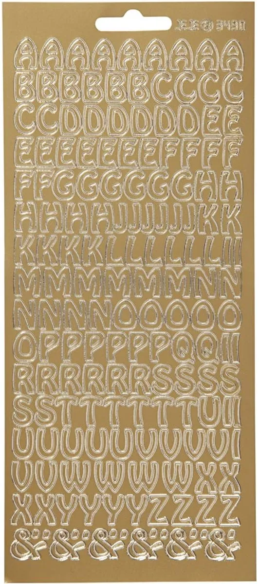 Creativ Company Alfabet Letters Stickers Goud - 160 Stuks
