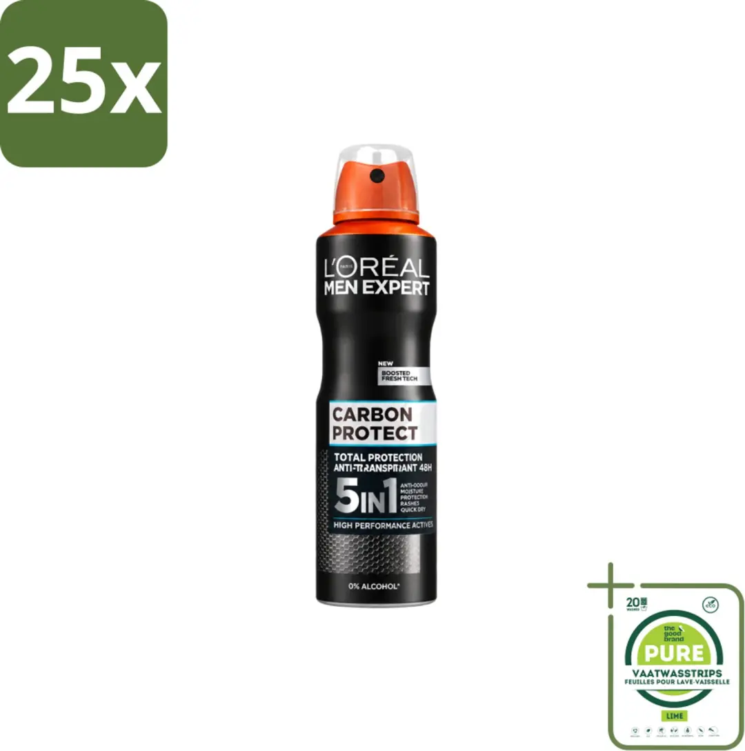 25 x L'Oréal Men Expert Carbon Protect 5-in-1