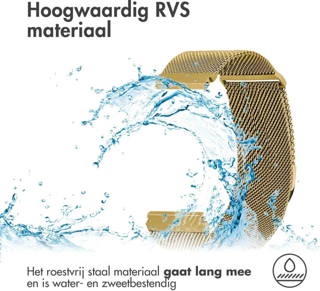 Imoshion Milanees Magnetisch Bandje 22mm - Maat S - Goud