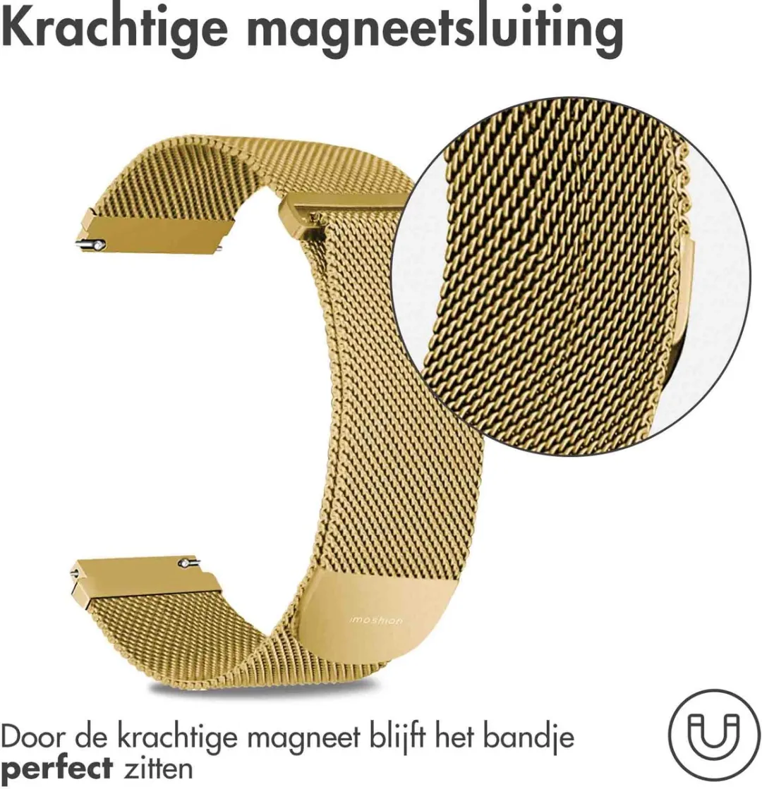 Imoshion Milanees Magnetisch Bandje 22mm - Maat S - Goud
