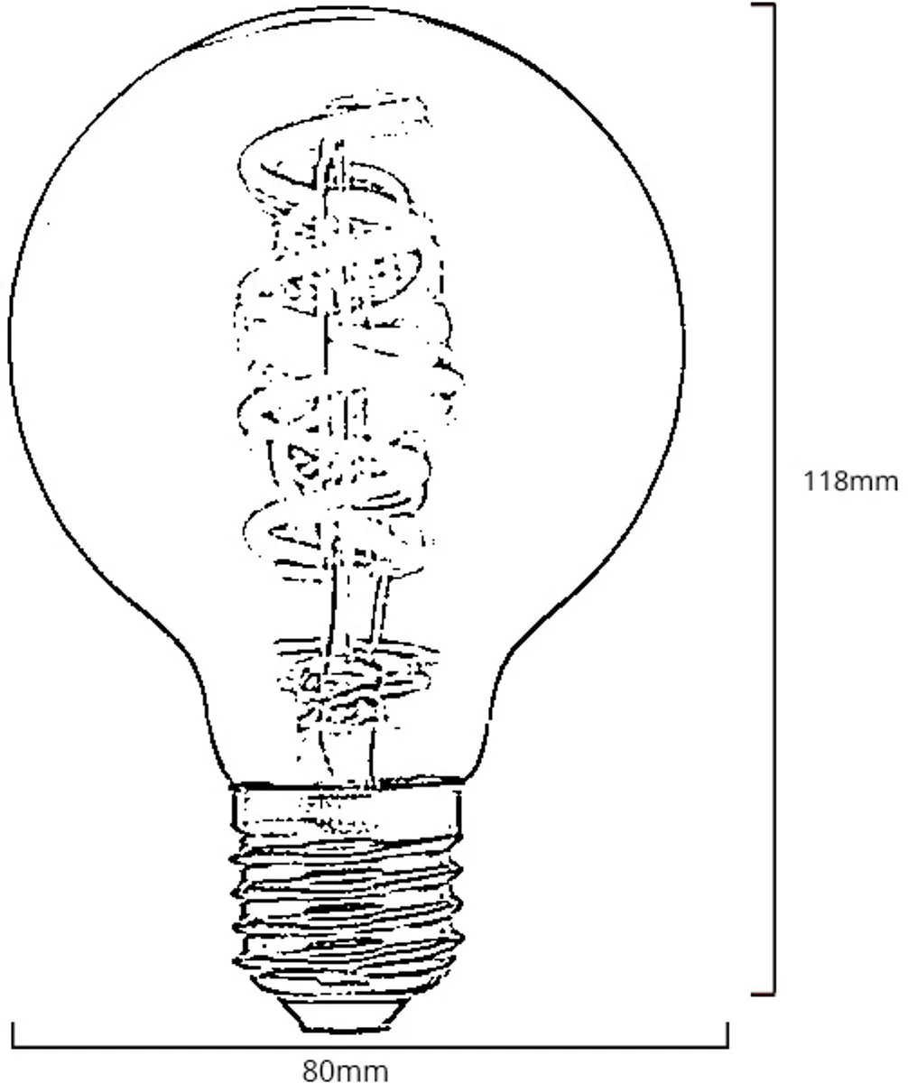 Lybardo - E27 LED Lamp - 3-pack - 3 staps Dimbaar - 80mm - 4W - 2500K Warmwit Licht