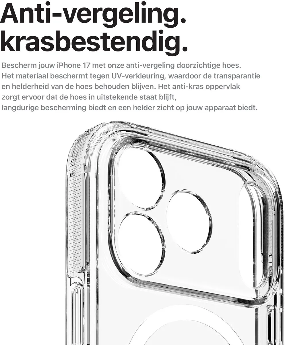 Decoded Clear Hoesje iPhone 17 Pro - Transparant - MagSafe