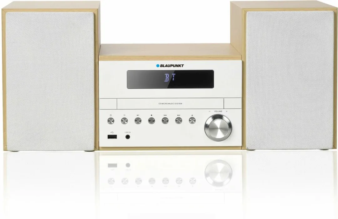 Blaupunkt MS45BT Mini Stereo Systeem - 50W - Bluetooth - Wit/Bruin