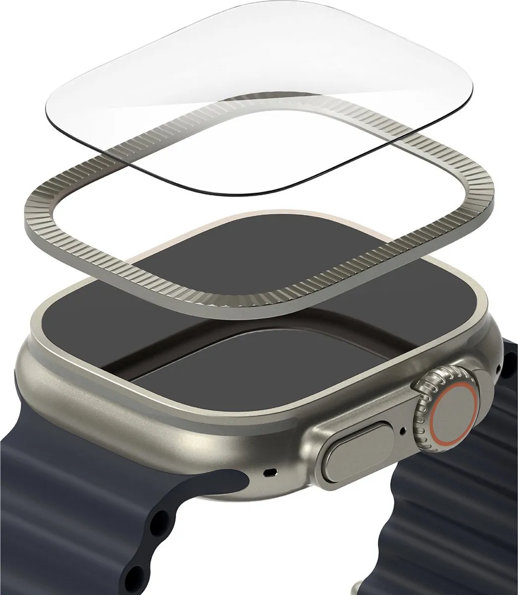 Ringke Bezel Styling + Schermbeschermer Apple Watch Ultra 49mm - Zilver