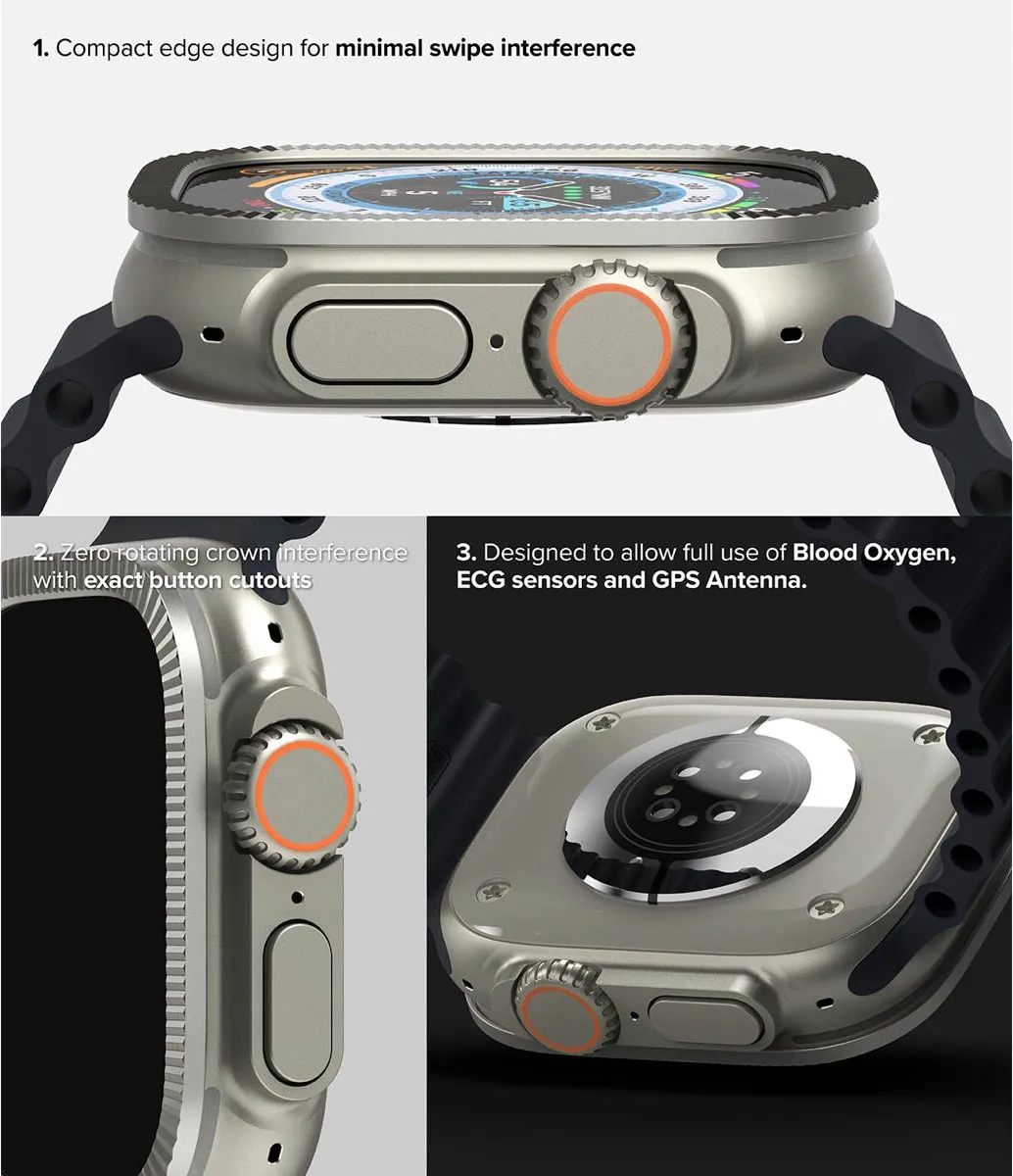 Ringke Bezel Styling + Schermbeschermer Apple Watch Ultra 49mm - Zilver